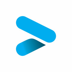 rounded blue arrow logo design