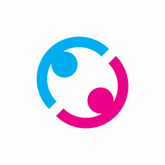 circle people community logo design