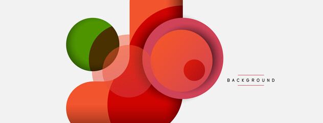 Creative geometric wallpaper. Minimal abstract background. Circles composition vector illustration for wallpaper banner background or landing page