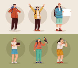 six travelers adventurers characters