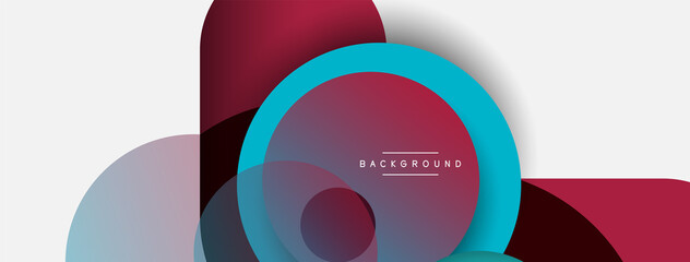 Creative geometric wallpaper. Minimal abstract background. Circles composition vector illustration for wallpaper banner background or landing page