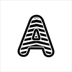 Initial A logo alphabet vector design template