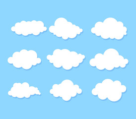 Illustration vector graphic of cloud. fit for template design