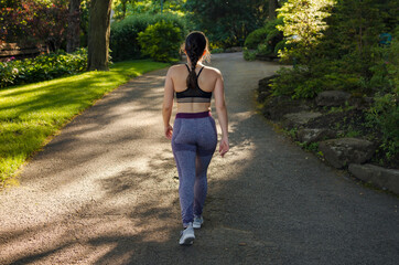 person walking in the park