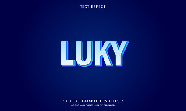 LUKY style editable text effect