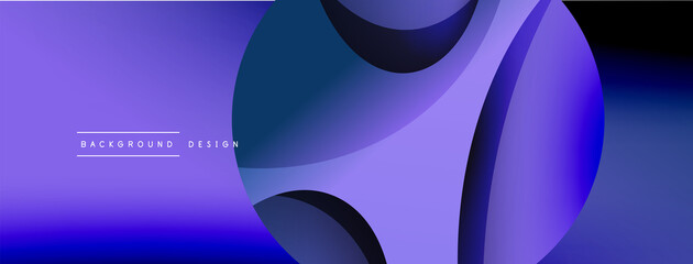 Creative geometric wallpaper. Minimal abstract background. Circle and wave composition vector illustration for wallpaper banner background or landing page