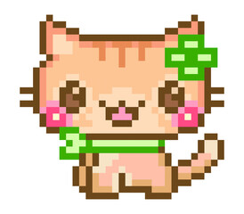 Cat pixel art.