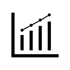 Growing bar graph icon