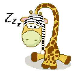 giraffe pixel art.