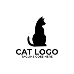 Cat logo and icon design vector.