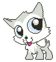 cat pixel art.