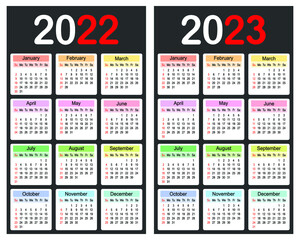 2022 and 2023 year calendar planner business design template - 481297585