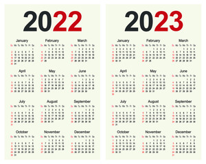 2022 and 2023 year calendar planner business design template - 481297591