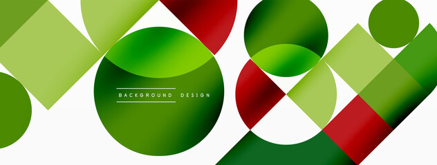 Obraz premium Beautiful abstract background. Circles, triangle shapes, and squares. Minimal geometric template for wallpaper, banner, background or landing