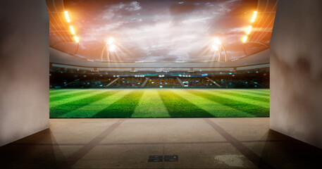 football stadium , football stadium sport theme digital 3D background  © Kalawin