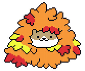 Fototapeta premium Cat pixel art