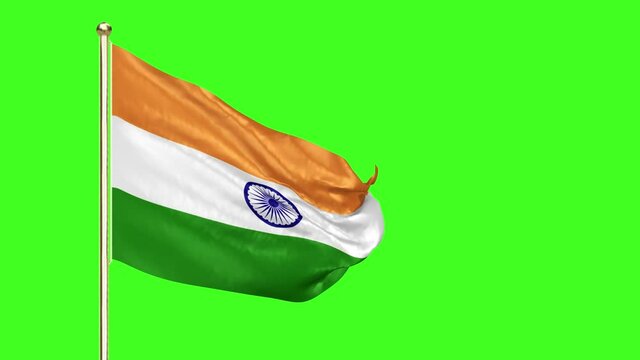 INDIA FLAG FOOTAGE SLOW MOTION, ANIMATION, INDIA FLAG FOOTAGE SLOW MOTION, ANIMATION, flag fluttering, independence day and republic day of India