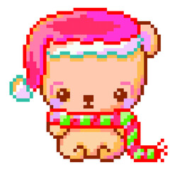Fototapeta premium Santa Claus pixel art.