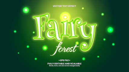 Fairy Forest Neon 3D Text Effect
