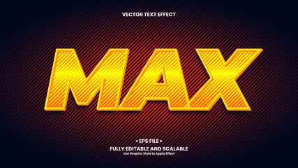 Max 3D Text Effect - obrazy, fototapety, plakaty