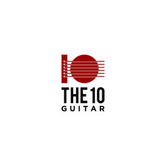 Abstract Guitar String Logo Vector