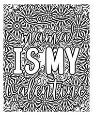 Motivational quotes lettering coloring page, inspirational quotes coloring book page