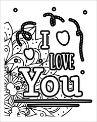 Fototapeta premium Motivational quotes lettering coloring page, inspirational quotes coloring book page