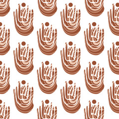 Fototapeta premium Vector pattern with hand drawn minimalistic illustration. Creative artwork. Template for card, poster, banner, print for t-shirt, pin, badge, patch.