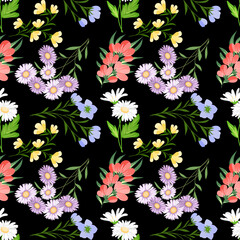 seamless pattern with flowers.