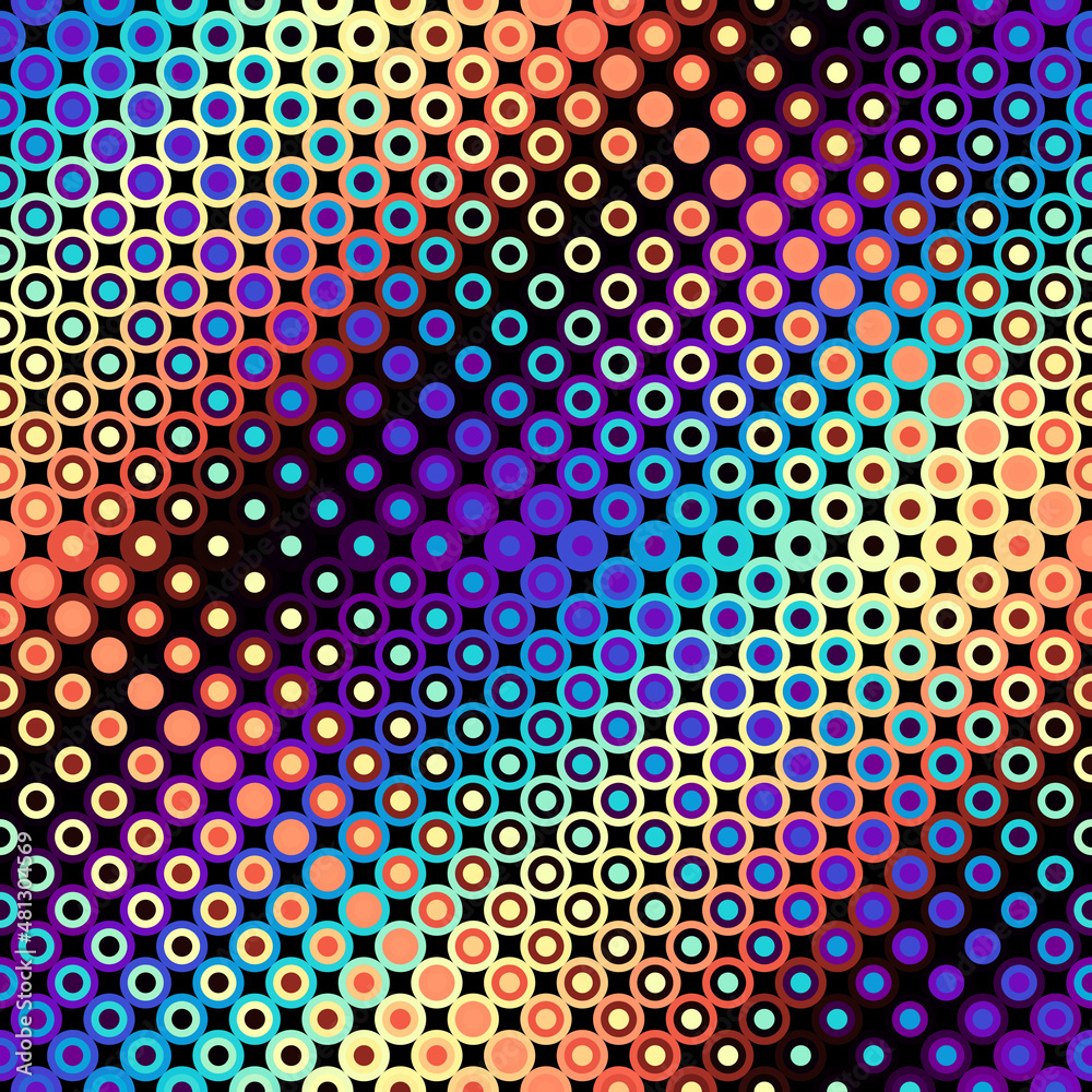 Poster Geometric abstract pattern moire overlay style. Abstract square texture