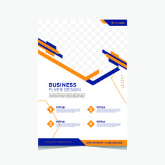 Corporate business flyer template with geometric shapes. vector template in A4 size – Vector