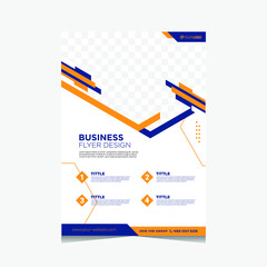 Corporate business flyer template with geometric shapes. vector template in A4 size &ndash; Vector