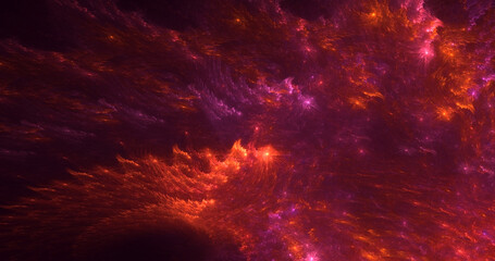 3D rendering abstract multicolor fractal light background