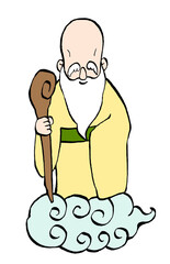 神話に出そうな神様のイラスト