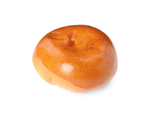 Baked pirozhok on white background.