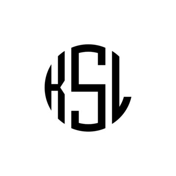 KSL letter logo design. KSL modern letter logo with black background. KSL creative  letter logo. simple and modern letter KSL logo template, KSL circle letter logo design with circle shape. KSL  
