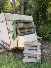 Triest Italien Adria - Camping Wohnwagen winterfest