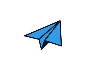 Paper airplane line icon. Vector symbol in trendy flat style on white background. Commerce sing for design.