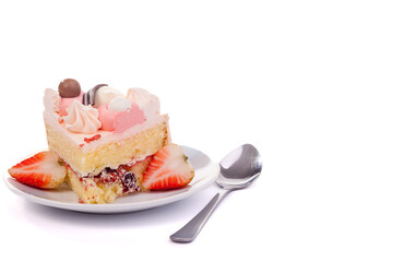 cake with strawberry.