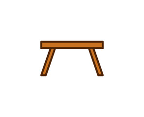 Table flat icon. Single high quality outline symbol for web design or mobile app.  House thin line signs for design logo, visit card, etc. Outline pictogram EPS10