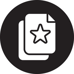 document favorite glyph icon