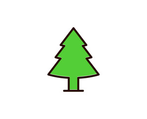 Christmas tree premium line icon. Simple high quality pictogram. Modern outline style icons. Stroke vector illustration on a white background. 