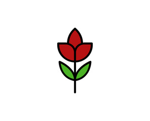 Flower premium line icon. Simple high quality pictogram. Modern outline style icons. Stroke vector illustration on a white background. 