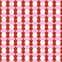 Squares Dots Retro Geometric Seamless Pattern Trendy Fashion Colors Stylish Minimal Concept