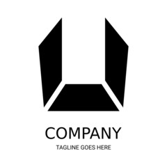 Simple letter U logo design.
