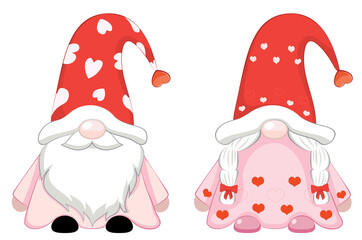 Couple of Valentine gnomes