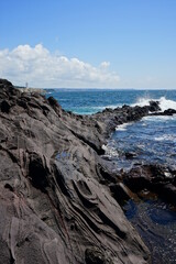 rock coast and lighthouse