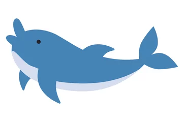 Kussenhoes Eenvoudige blauwe dolfijn © AnnaPa