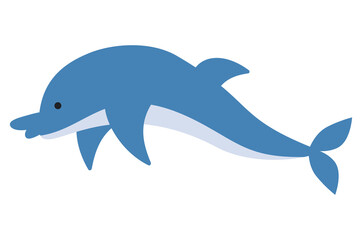 Simple blue dolphin
