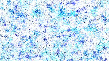 Fluffy and fantastic snowflake texture background